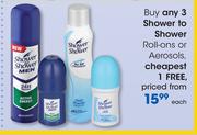 Shower To Shower Roll-Ons Or Aerosols-Each
