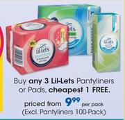 Lil-Lets Pantyliners Or Pads-Per Pack