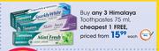 Himalaya Toothpastes-75ml Each