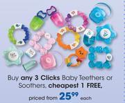 Clicks Baby Teethers Or Soothers-Each