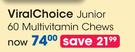 Viral Choice Junior 60 Multivitamin Chews-Each