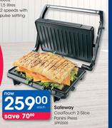 Safeway Cool Touch 2 Slice Panini Press SPP200S-Each