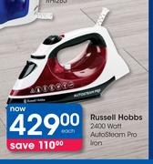 Russell Hobbs 2400 Watt Auto Steam Pro Iron-Each