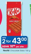 Nestle Chocolate Slabs-2 x 150g