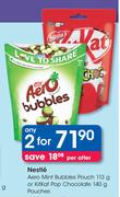 Nestle Aero Mint Bubbles Pouch-113g Or Kitkat Pop Chocolate Pouches 140g-For 2