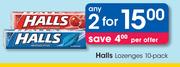 Halls Lozenges 10 Pack-For 2
