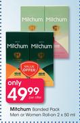 Mitchum Banded Pack Men Or Women Roll On-2 x 50ml Per Offer