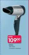 Clicks 1200 Watt Compact Hairdryer-Each
