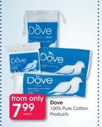 Dove 100% Pure Cotton Products-Each