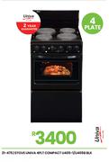 Univa 4 PLT Blk Compact Stove U405-1/U405B 21-475