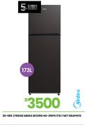 Midea 173L Net Graphite Fridge BCD166 HD-216FN 20-585
