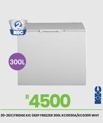 KIC 300L WHT Fridge Deep Freezer KC0030A/KCG305 20-263