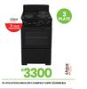 Univa 3 PLT BLK Compact Stove U605-1