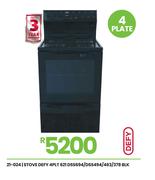 Defy 4 PLT Blk 621 Stove DSS694/DSS494/463/378 21-024