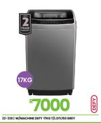 Defy 17Kg T/L Grey Washing Machine DTL153 22-328
