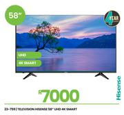 Hiisense 58" UHD 4K Smart Television 23-759
