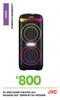 JVC 2x6" 1200W BT Home Theatre Speaker XS-N2124PB 23-826