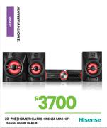 Hisense 800W Black Home Theatre Mini HiFi HA650 23-798