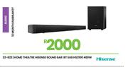 Hisense BT Sub 480W Home Theatre Sound Bar HS3100 23-823