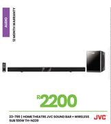 JVC 100W Sub Home Teatre Sound Bar + Wireless TH-N239 23-799