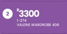 Valerie  4 DR Wardrobe 1-274
