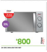 Univa 20Ltr Met Microwave 24-230