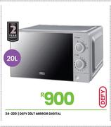 Defy 20Ltr Digital Mirror Microwave 24-220-