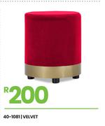 Velvet Ottoman 40-1081