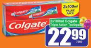 Colgate Triple Action Toothpaste-2 x 100ml