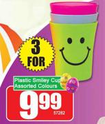 Plastic Smiley Cup-For 3