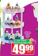 3 Layer Plastic Round Storage Rack