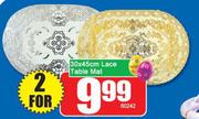 Lace Table Mat 30 x 45cm-For 2