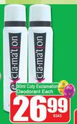 Coty Exclamation Deodorant-90ml Each