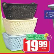 Lace Storage Basket-23 x 17 x 11cm Each