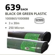 Black Or Green Plastic-3 x 30m Each