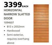 Horizontal Narrow Slatted Door-813 x 2032mm Each