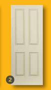 Swartland Deep Moulded Doors-4 Panel Canterbury-813 x 2032mm Each
