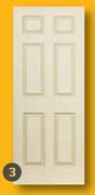Swartland Deep Moulded Doors 6 Panel Colonist-813 x 2032mm Each