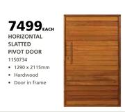 Horizontal Slatted Pivot Door-1290 x 2115mm Each