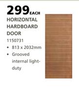 Horizontal Hardboard Door-813 x 2032mm Each
