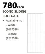 Xpanda Econo Sliding Bolt Gate-Each