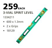 Prowin 3 Vial Spirit Level-1000 x 1.3mm