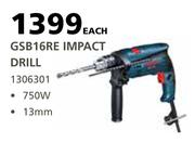Bosch GSB16RE Impact Drill-Each