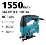Makita M4301B Orbital Jigsaw-Each