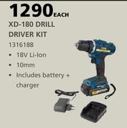 Ryobi XD-180 Drill Driver Kit-Each