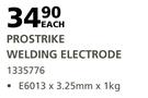 Prostrike Welding Electrode E6013 X 3.25mm-1Kg Each