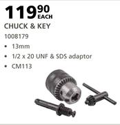 Tork Crank Chuck & Key 1008179