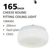 Cheese Square Fitting Ceiling Light White-Each