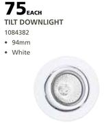 Tilt Downlight White 94mm-Each