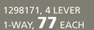 Veti 2 4 Lever 1-Way Switch-Each